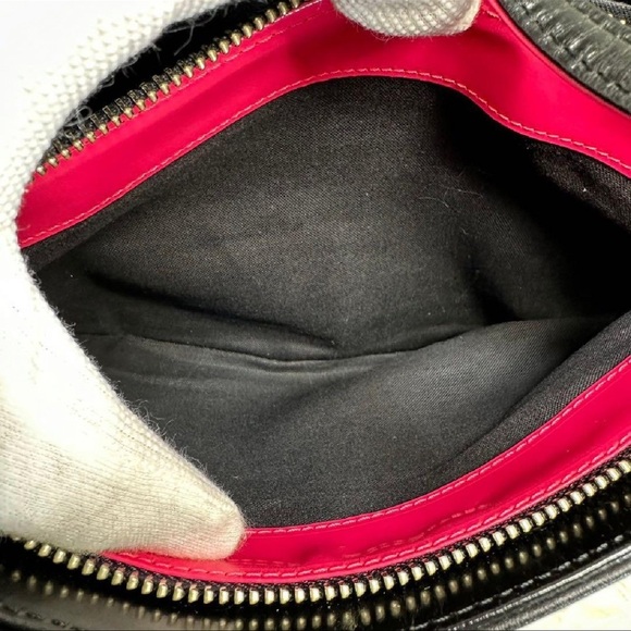 Paul Smith Black & Pink Leather Trimmed Satchel Bag - Picture 8 of 11